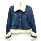 DOLCE&amp;GABBANA Women's Blue Denim Jacket with Fur