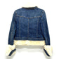 DOLCE&amp;GABBANA Women's Blue Denim Jacket with Fur