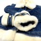 DOLCE&amp;GABBANA Women's Blue Denim Jacket with Fur