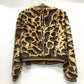 DOLCE&amp;GABBANA F28JLZ Leopard Print Jacket, Faux Fur, Acrylic, Women's, Brown