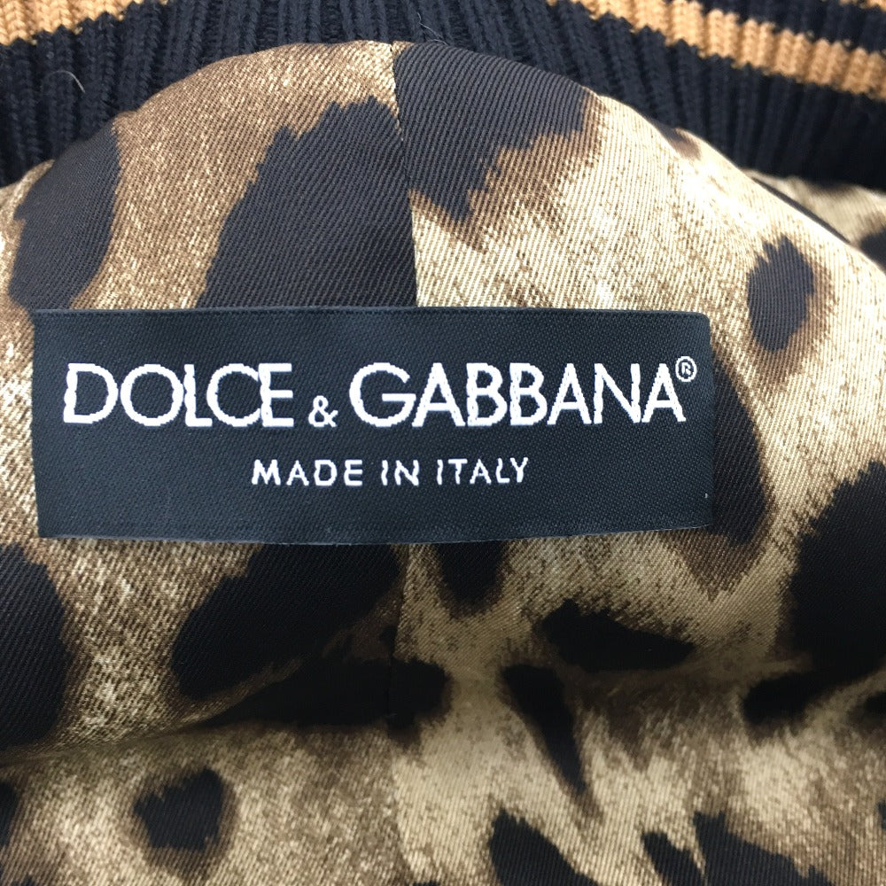 DOLCE&amp;GABBANA F28JLZ Leopard Print Jacket, Faux Fur, Acrylic, Women's, Brown