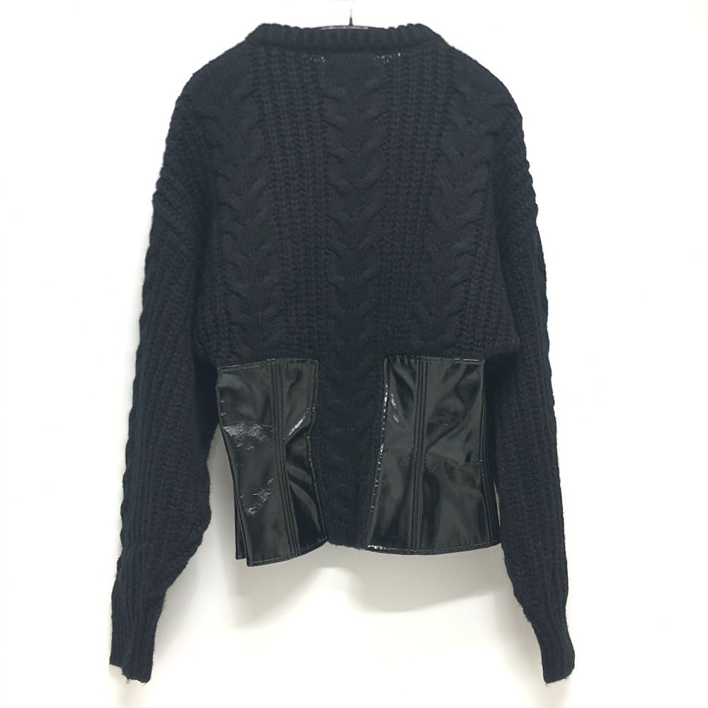 DOLCE&GABBANA ケーブル編み エナメル 長袖 セーター ニット ニット長袖 セーター ウール レディース ブラック - brandshop-reference