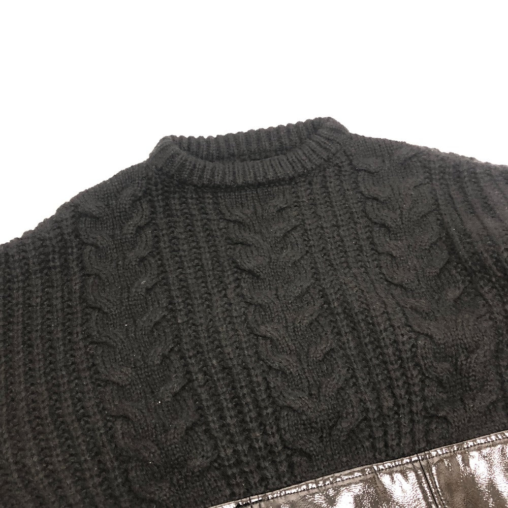 DOLCE&GABBANA ケーブル編み エナメル 長袖 セーター ニット ニット長袖 セーター ウール レディース ブラック - brandshop-reference