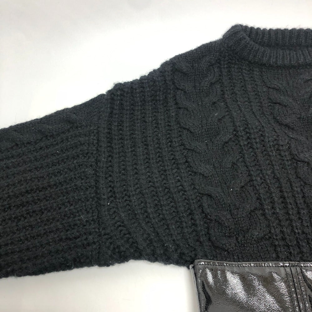 DOLCE&GABBANA ケーブル編み エナメル 長袖 セーター ニット ニット長袖 セーター ウール レディース ブラック - brandshop-reference