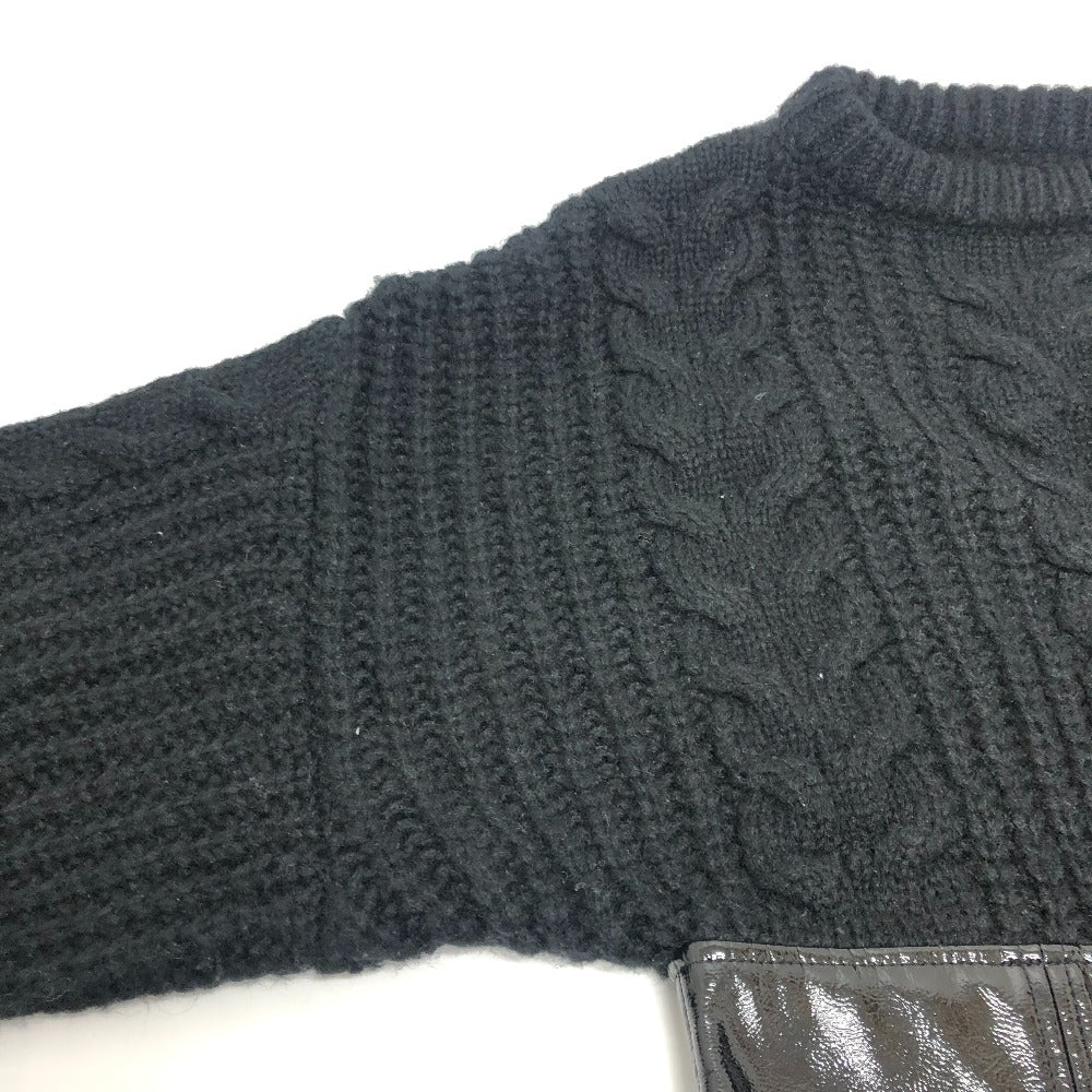 DOLCE&GABBANA ケーブル編み エナメル 長袖 セーター ニット ニット長袖 セーター ウール レディース ブラック - brandshop-reference