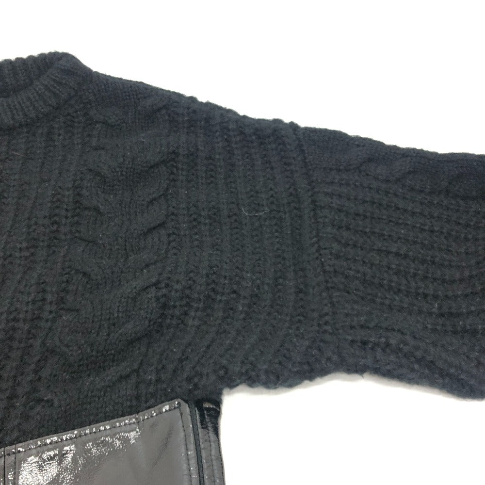 DOLCE&GABBANA ケーブル編み エナメル 長袖 セーター ニット ニット長袖 セーター ウール レディース ブラック - brandshop-reference