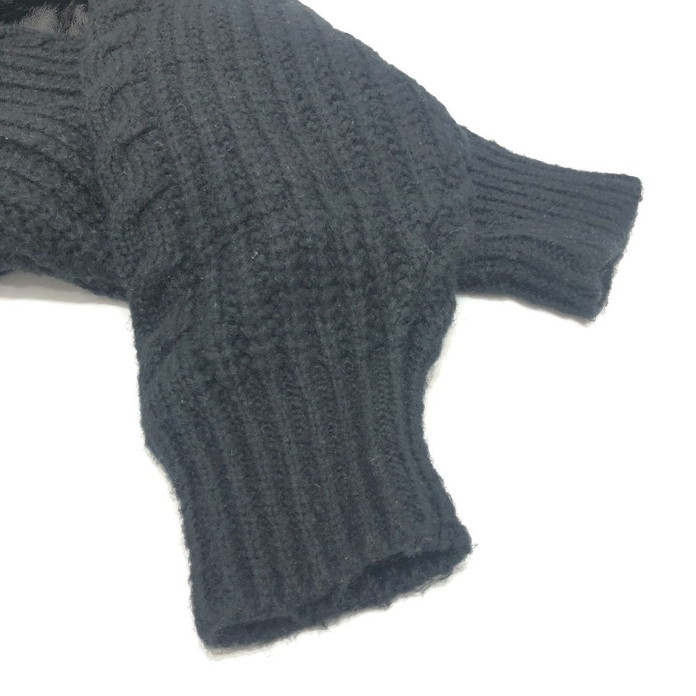 DOLCE&GABBANA ケーブル編み エナメル 長袖 セーター ニット ニット長袖 セーター ウール レディース ブラック - brandshop-reference