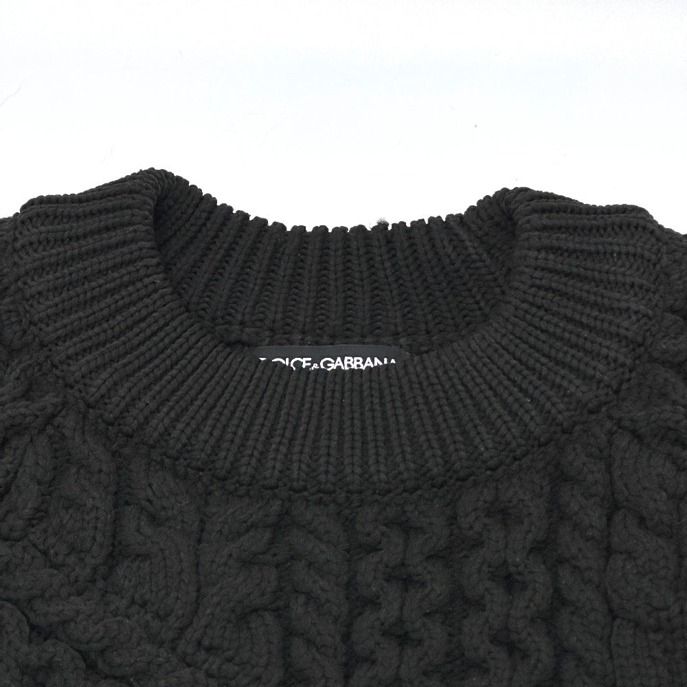 DOLCE&GABBANA 編み込み アパレル セーター ニット レディース ブラック - brandshop-reference