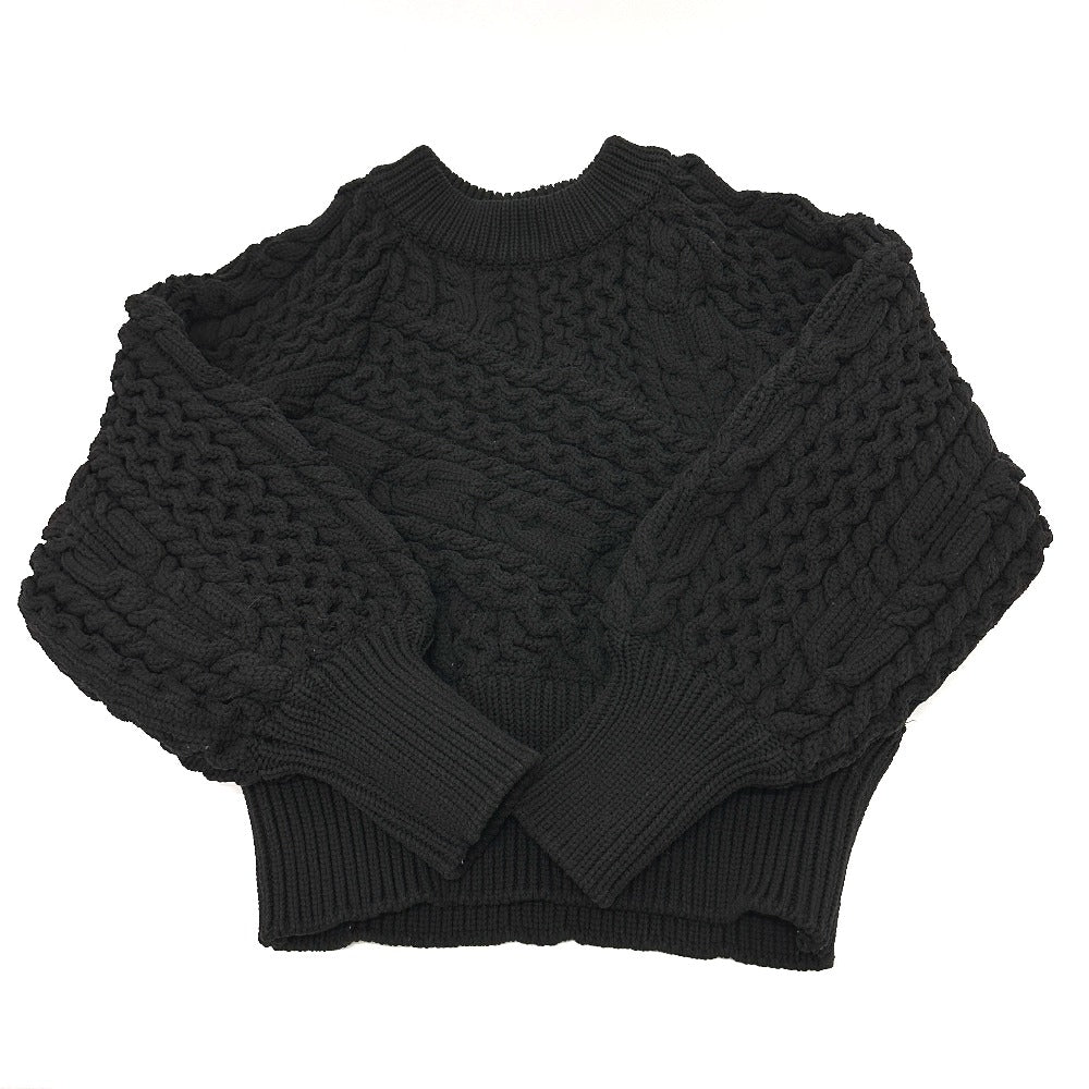 DOLCE&GABBANA 編み込み アパレル セーター ニット レディース ブラック - brandshop-reference