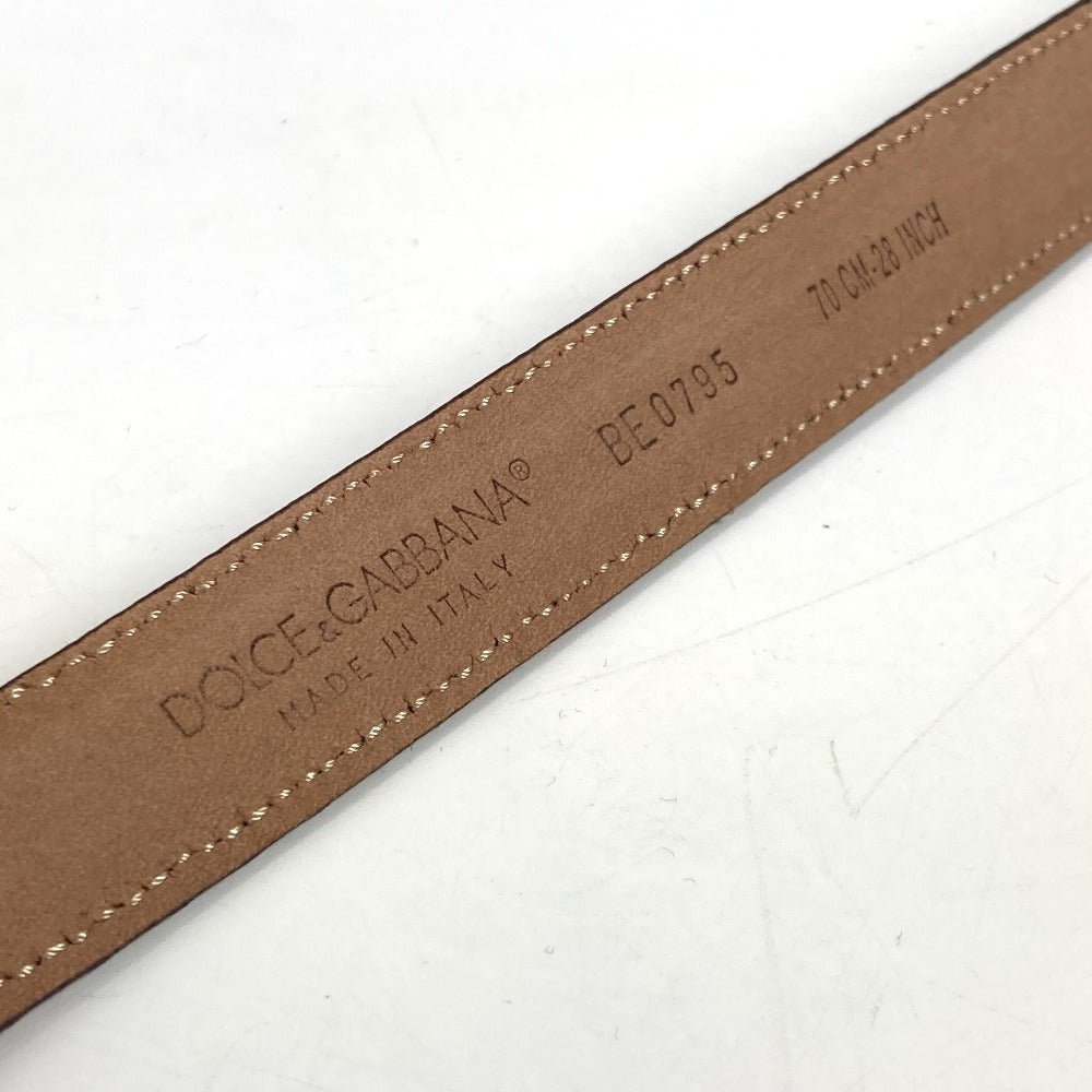 DOLCE&GABBANA ロゴ レオパード 豹柄 ヒョウ ベルト PVC レディース ブラウン - brandshop-reference