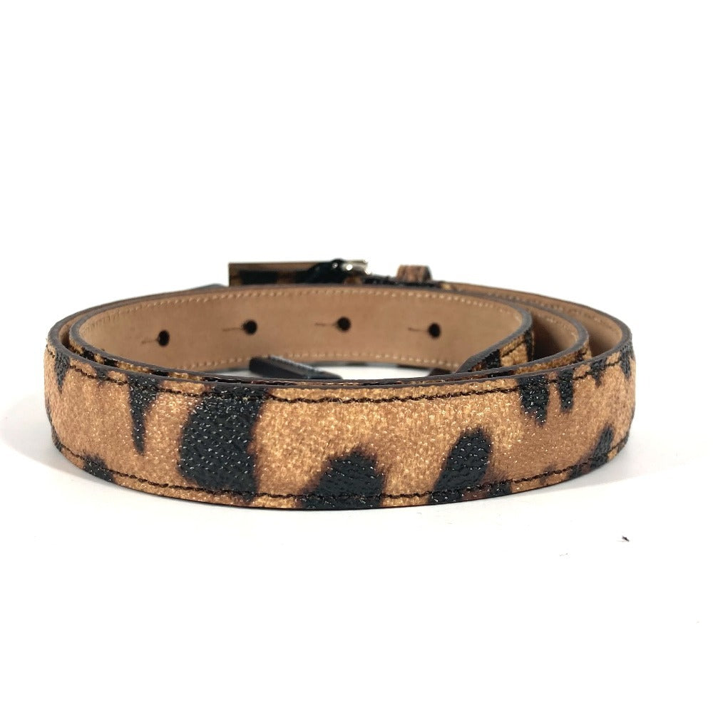 DOLCE&GABBANA ロゴ レオパード 豹柄 ヒョウ ベルト PVC レディース ブラウン - brandshop-reference