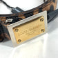 DOLCE&GABBANA ロゴ レオパード 豹柄 ヒョウ ベルト PVC レディース ブラウン - brandshop-reference