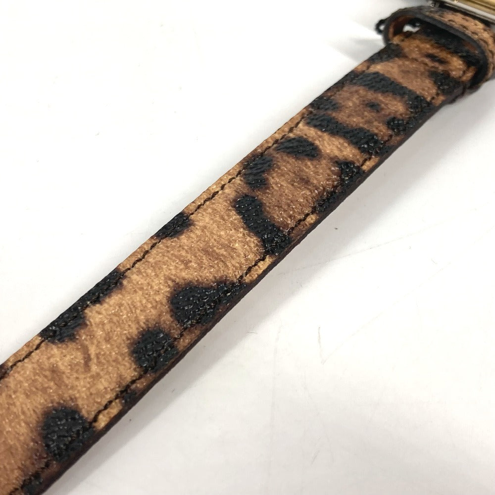 DOLCE&GABBANA ロゴ レオパード 豹柄 ヒョウ ベルト PVC レディース ブラウン - brandshop-reference