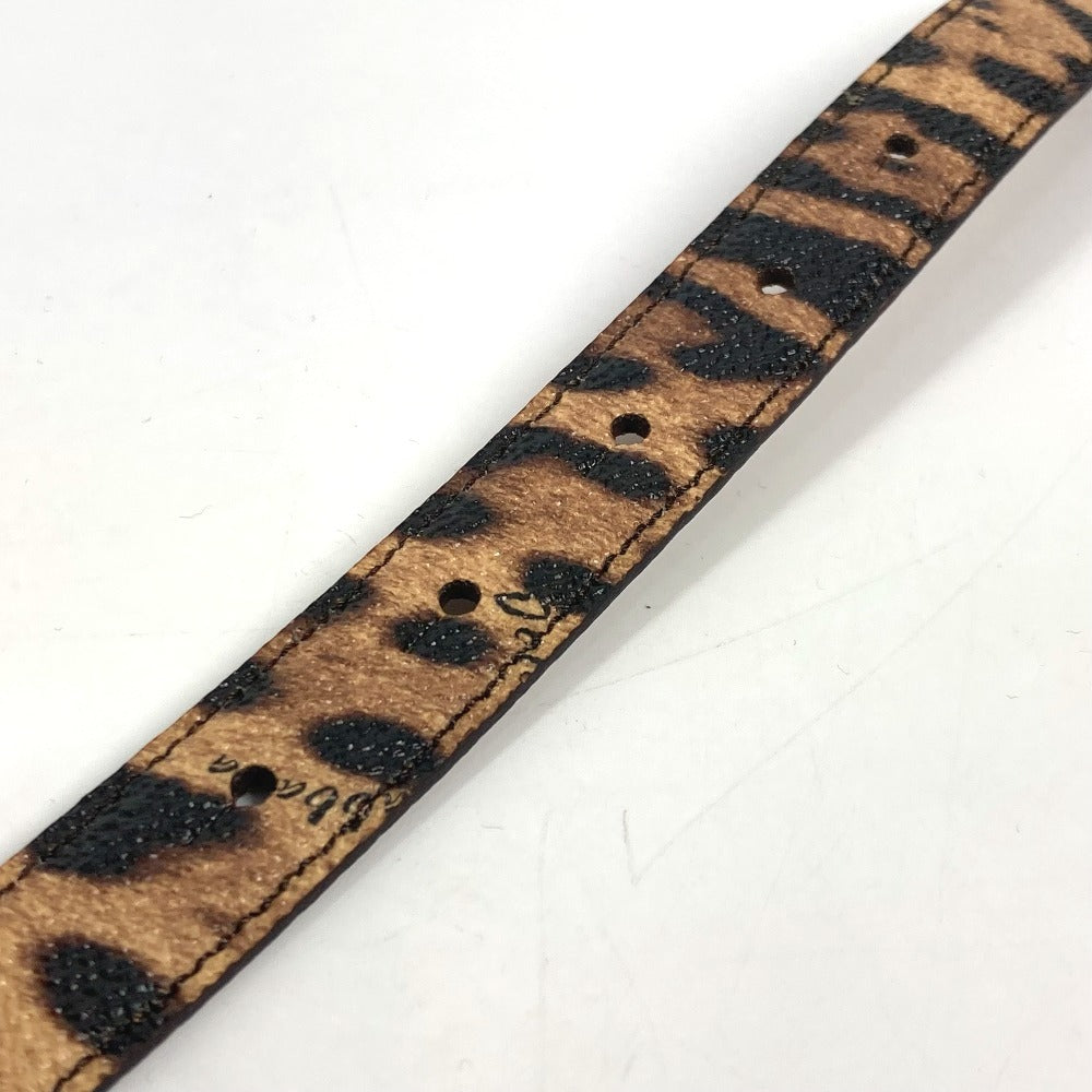 DOLCE&GABBANA ロゴ レオパード 豹柄 ヒョウ ベルト PVC レディース ブラウン - brandshop-reference