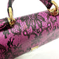 DOLCE&GABBANA レース柄 斜め掛け ウォレットバッグ カバン ミニ ハンドバッグ ポシェット ショルダーバッグ レザー レディース パープルピンク - brandshop-reference