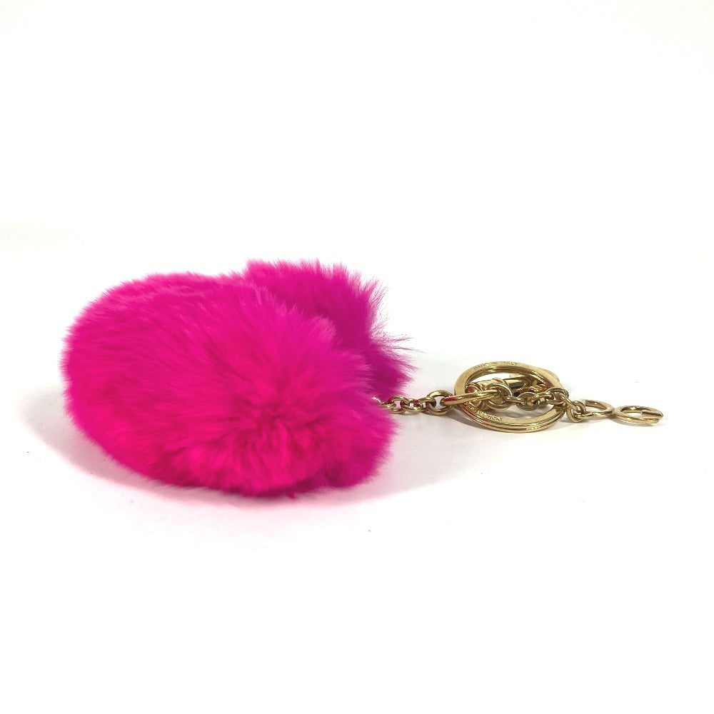 DOLCE&GABBANA ハート バッグチャーム キーホルダー ファー レディース ピンク - brandshop-reference