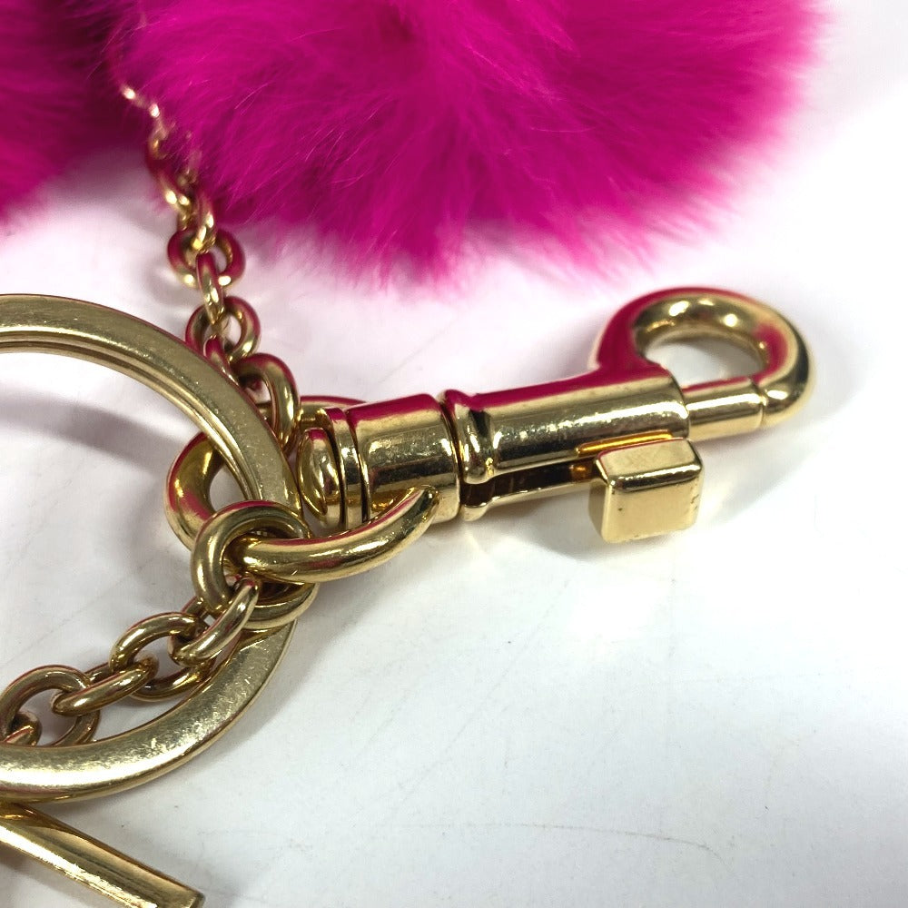 DOLCE&GABBANA ハート バッグチャーム キーホルダー ファー レディース ピンク - brandshop-reference