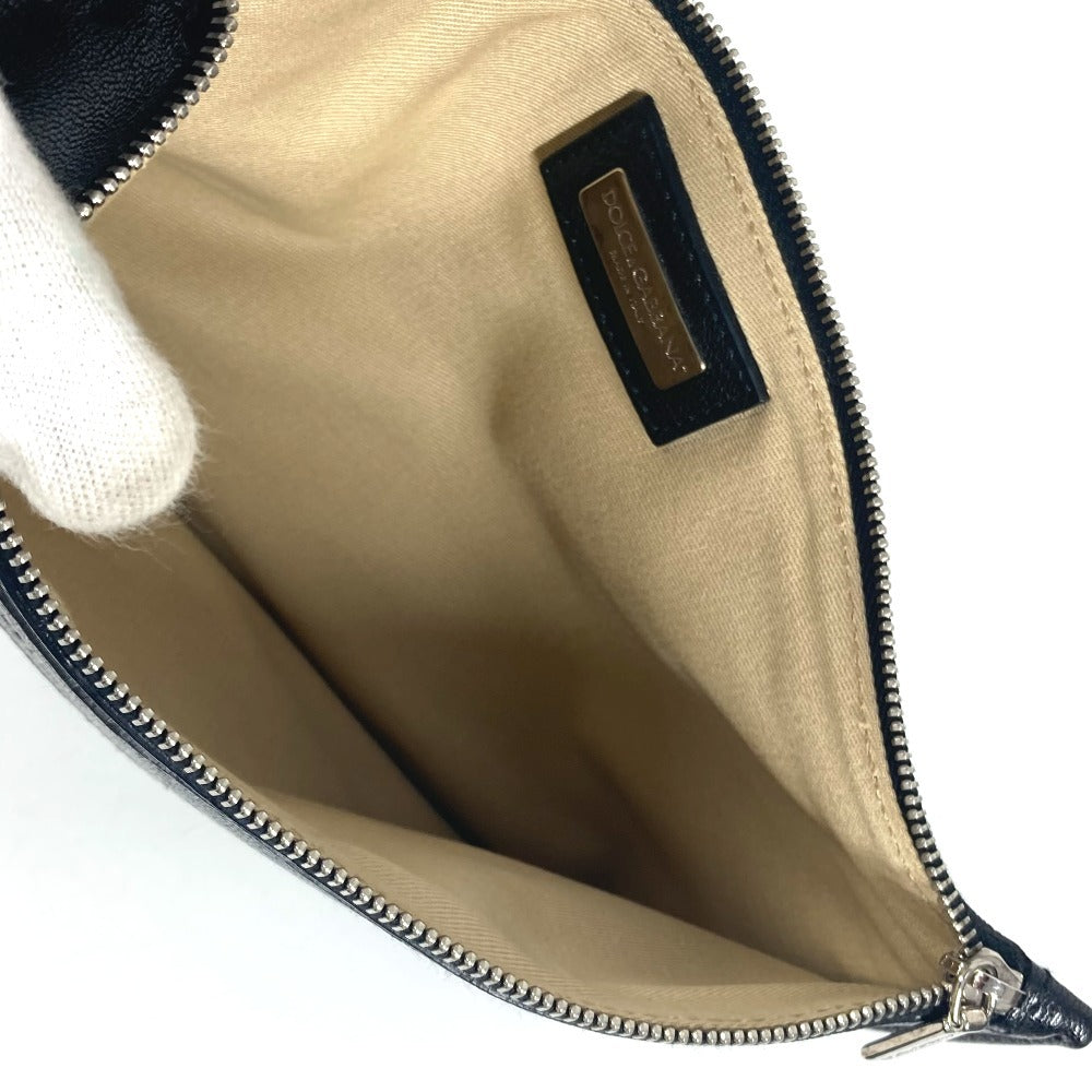 DOLCE&GABBANA ポーチ付き ロゴ メッシュ カバン トートバッグ ハンドバッグ レザー レディース ブラック - brandshop-reference