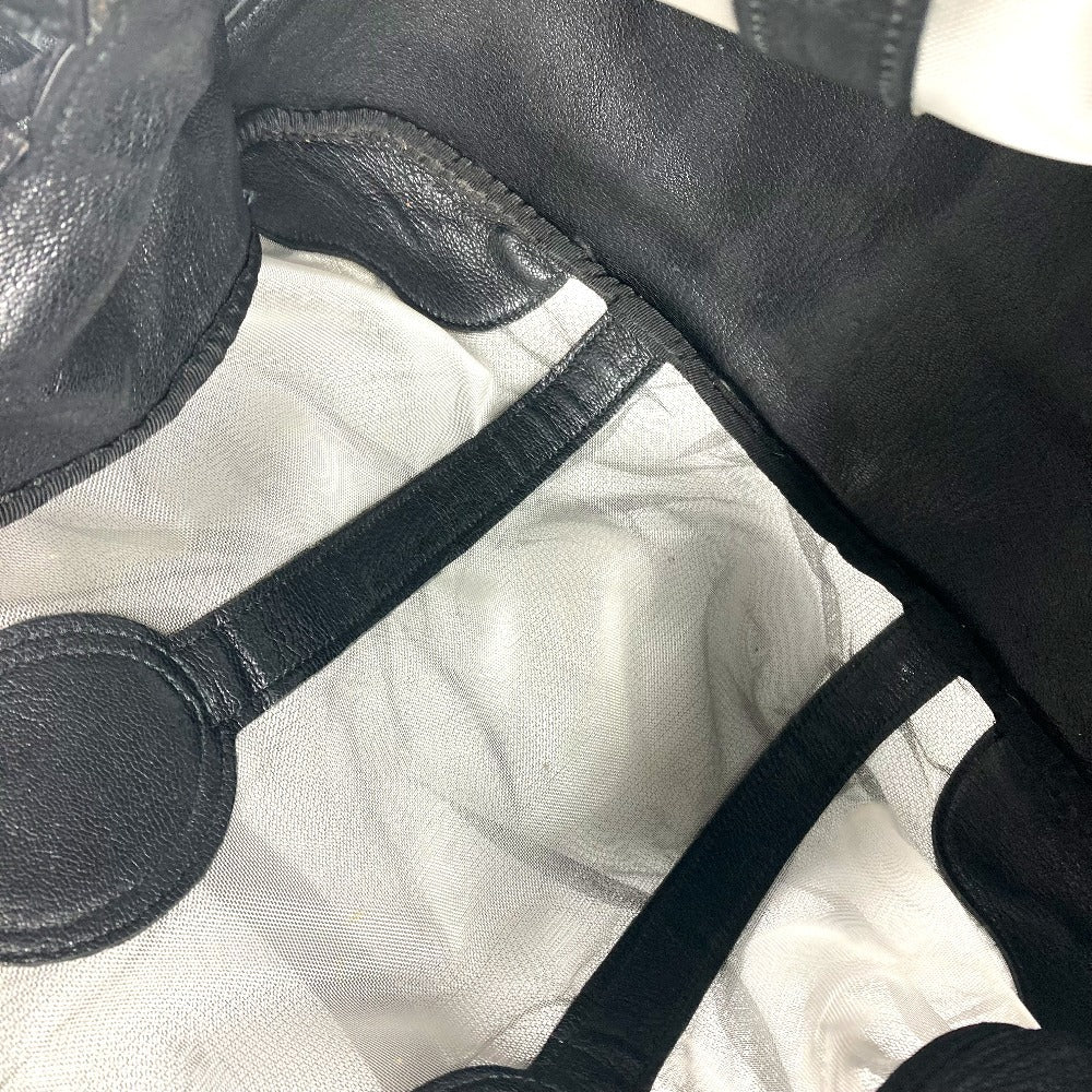 DOLCE&GABBANA ポーチ付き ロゴ メッシュ カバン トートバッグ ハンドバッグ レザー レディース ブラック - brandshop-reference