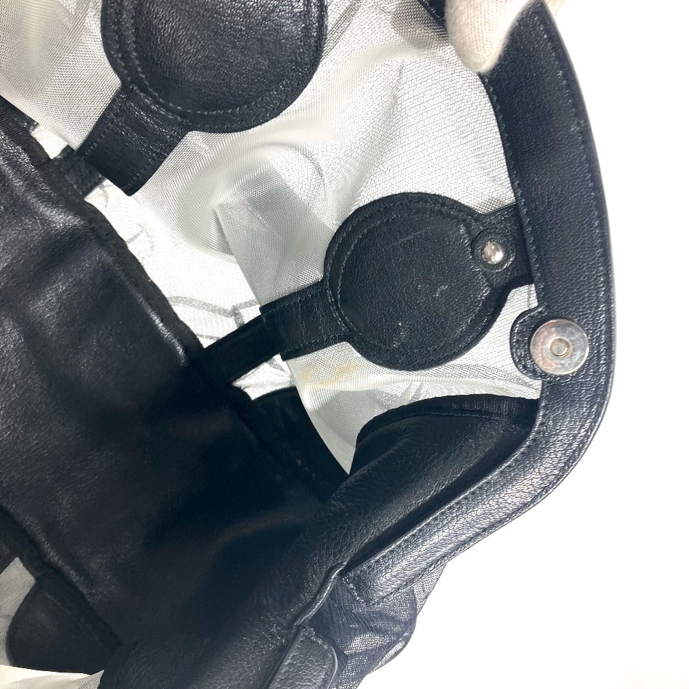 DOLCE&GABBANA ポーチ付き ロゴ メッシュ カバン トートバッグ ハンドバッグ レザー レディース ブラック - brandshop-reference