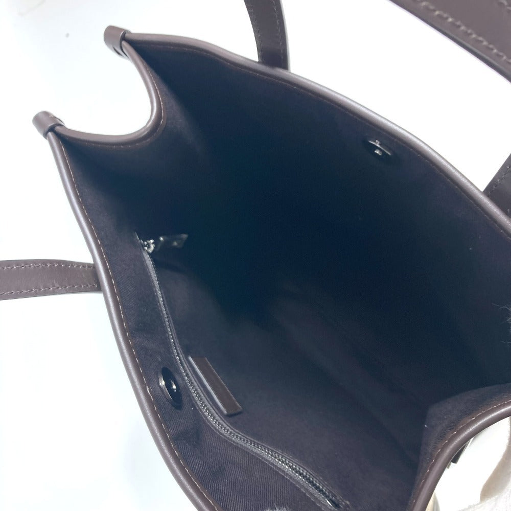 DOLCE&GABBANA BM2259 ショッピングバッグ 2WAYバッグ ショルダーバッグ 斜め掛け トートバッグ キャンバス/レザー ユニセックス ブラウン - brandshop-reference