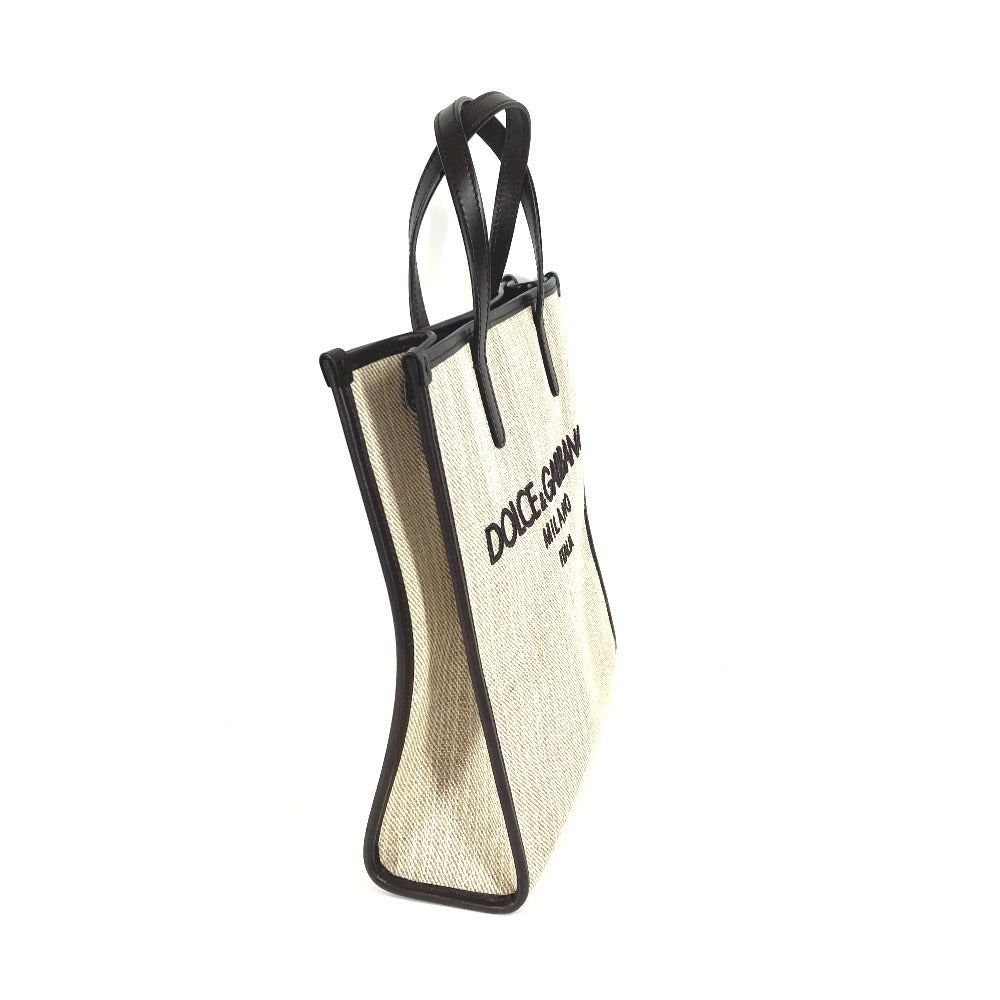 DOLCE&GABBANA BM2259 ショッピングバッグ 2WAYバッグ ショルダーバッグ 斜め掛け トートバッグ キャンバス/レザー ユニセックス ブラウン - brandshop-reference