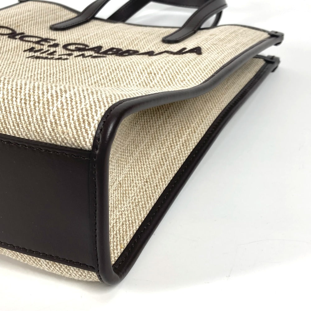 DOLCE&GABBANA BM2259 ショッピングバッグ 2WAYバッグ ショルダーバッグ 斜め掛け トートバッグ キャンバス/レザー ユニセックス ブラウン - brandshop-reference