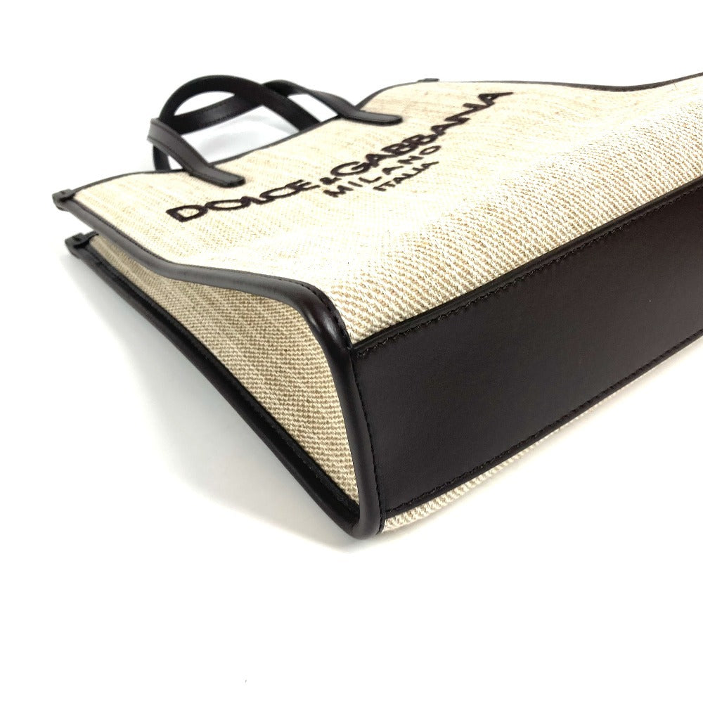 DOLCE&GABBANA BM2259 ショッピングバッグ 2WAYバッグ ショルダーバッグ 斜め掛け トートバッグ キャンバス/レザー ユニセックス ブラウン - brandshop-reference