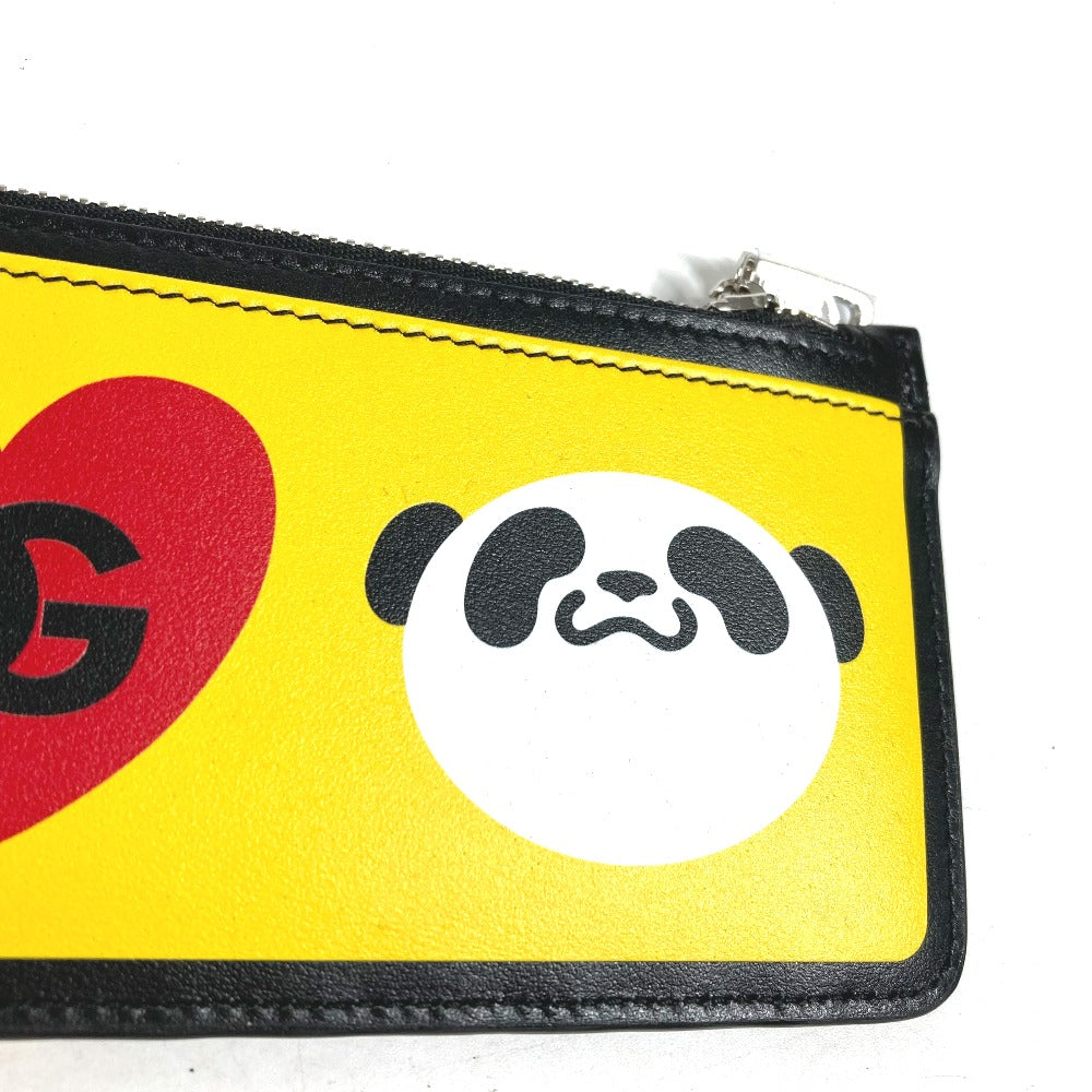 DOLCE&GABBANA 呪術廻戦コラボ パンダ フラグメントケース 財布 小銭入れ コインケース レザー メンズ ブラック