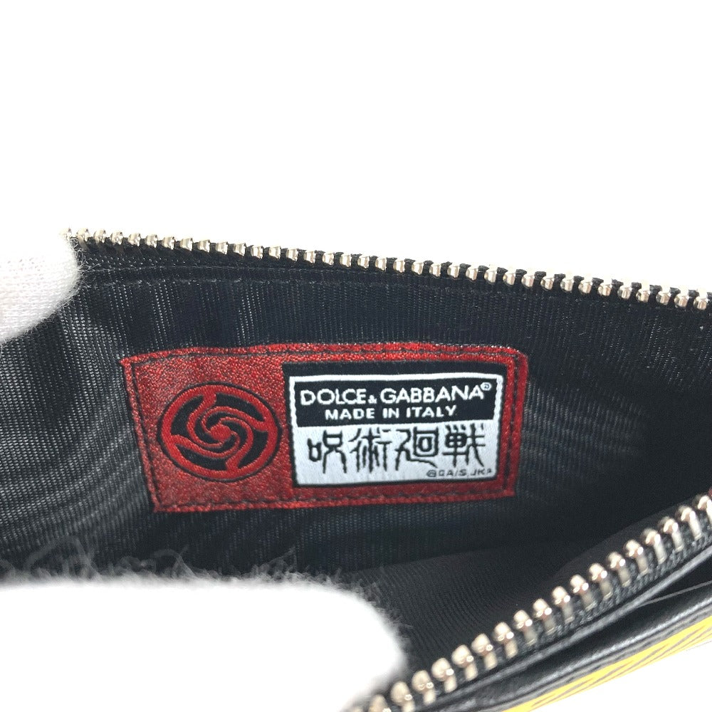DOLCE&GABBANA 呪術廻戦コラボ パンダ フラグメントケース 財布 小銭入れ コインケース レザー メンズ ブラック