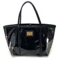 DOLCE&amp;GABBANA BB1564 Logo Plate Bag Shoulder Bag Tote Bag Patent Leather Women's Black