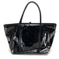 DOLCE&amp;GABBANA BB1564 Logo Plate Bag Shoulder Bag Tote Bag Patent Leather Women's Black