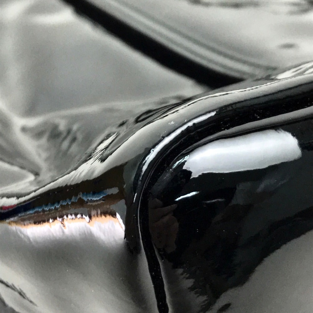 DOLCE&amp;GABBANA BB1564 Logo Plate Bag Shoulder Bag Tote Bag Patent Leather Women's Black