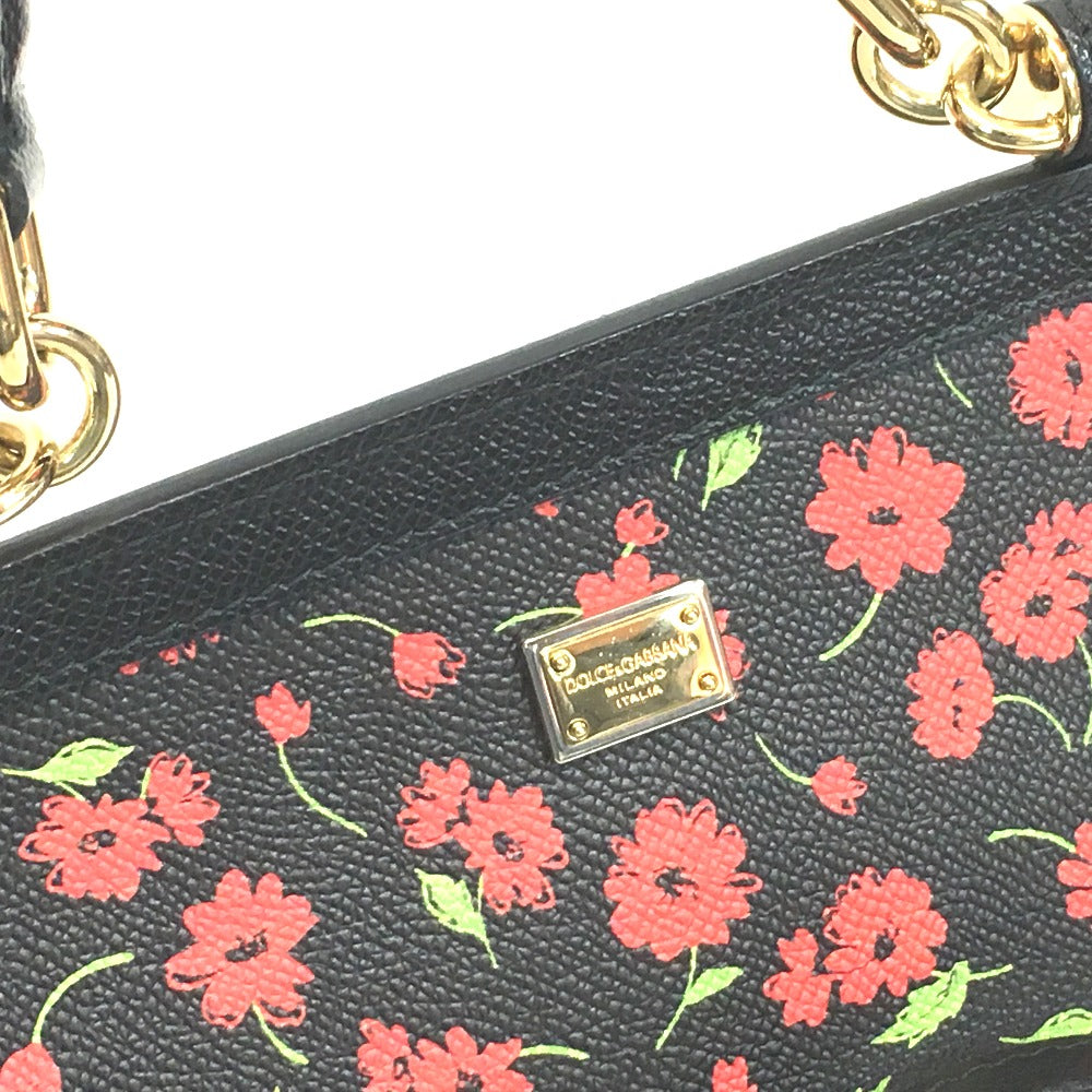 DOLCE&GABBANA フラワー 花柄 シシリー カバン 2WAYバッグ ハンドバッグ バッグ  ショルダーバッグ レザー レディース