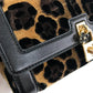 DOLCE &amp; GABBANA Leopard Print Bag with Flower Lock Hardware, Crossbody Bag, Velvet, Women's, Black and Brown