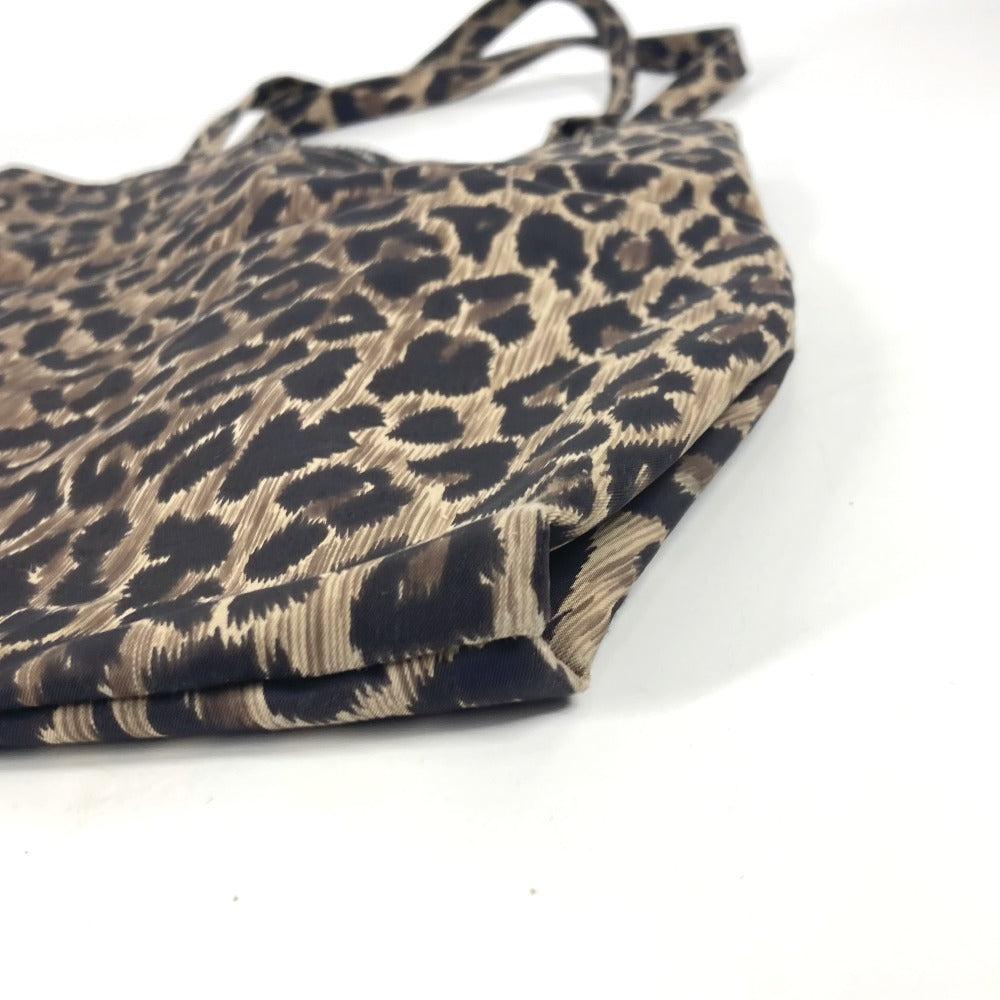 DOLCE&GABBANA レオパード 豹柄 ヒョウ エコバッグ ショルダーバッグ 肩掛け トートバッグ ハンドバッグ ナイロン レディース ブラウン - brandshop-reference