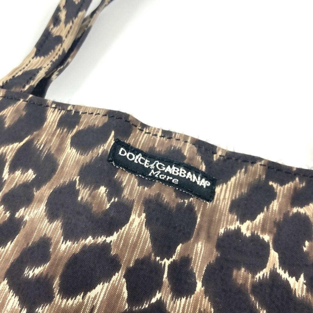 DOLCE&GABBANA レオパード 豹柄 ヒョウ エコバッグ ショルダーバッグ 肩掛け トートバッグ ハンドバッグ ナイロン レディース ブラウン - brandshop-reference