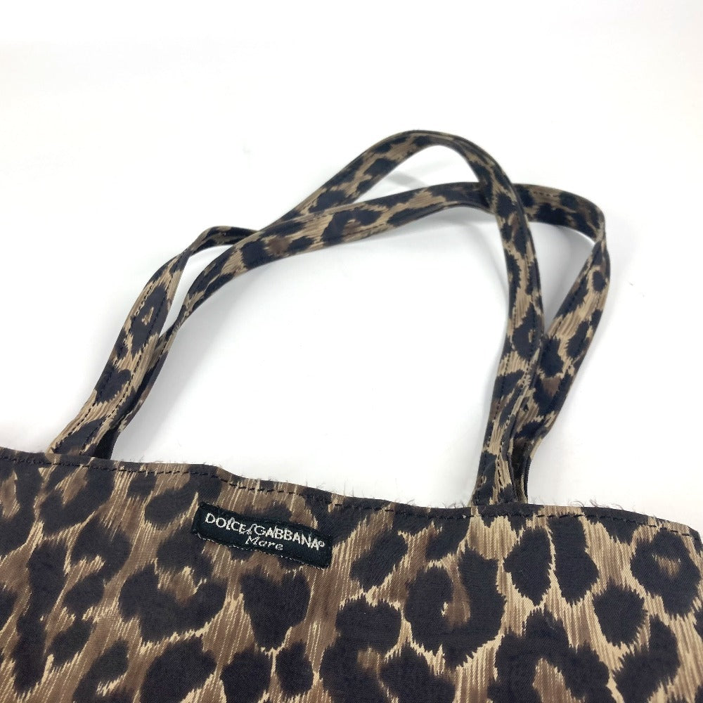 DOLCE&GABBANA レオパード 豹柄 ヒョウ エコバッグ ショルダーバッグ 肩掛け トートバッグ ハンドバッグ ナイロン レディース ブラウン - brandshop-reference