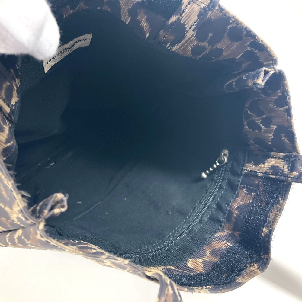 DOLCE&GABBANA レオパード 豹柄 ヒョウ エコバッグ ショルダーバッグ 肩掛け トートバッグ ハンドバッグ ナイロン レディース ブラウン - brandshop-reference