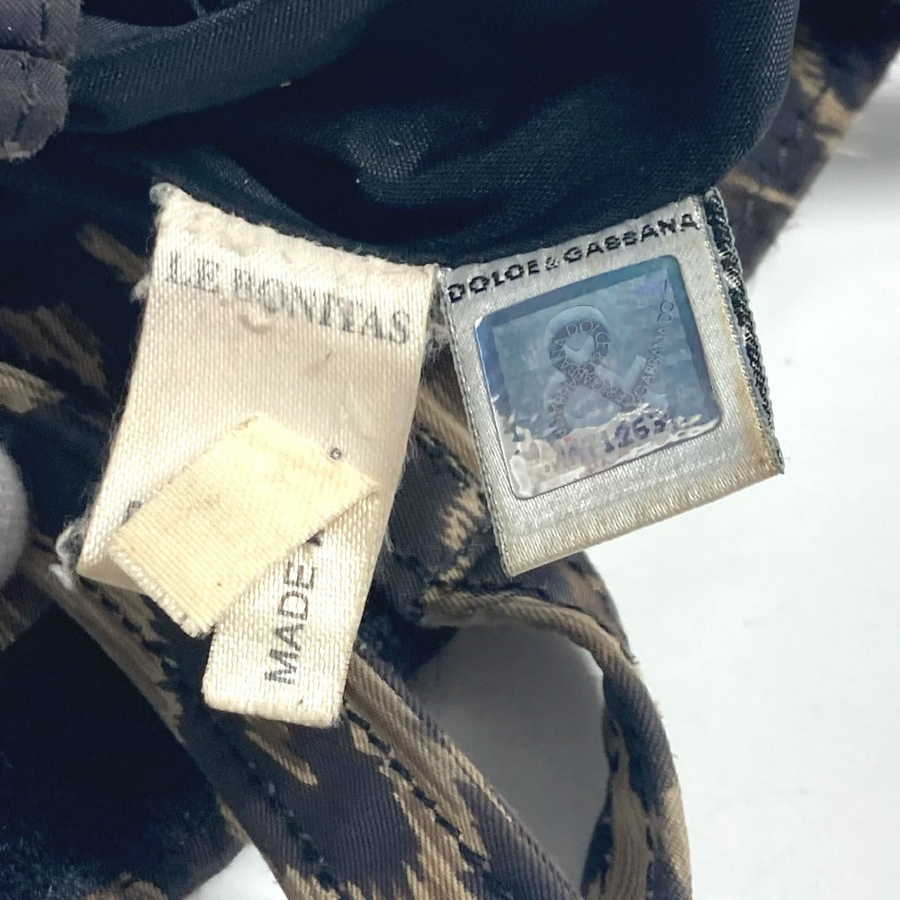 DOLCE&GABBANA レオパード 豹柄 ヒョウ エコバッグ ショルダーバッグ 肩掛け トートバッグ ハンドバッグ ナイロン レディース ブラウン - brandshop-reference