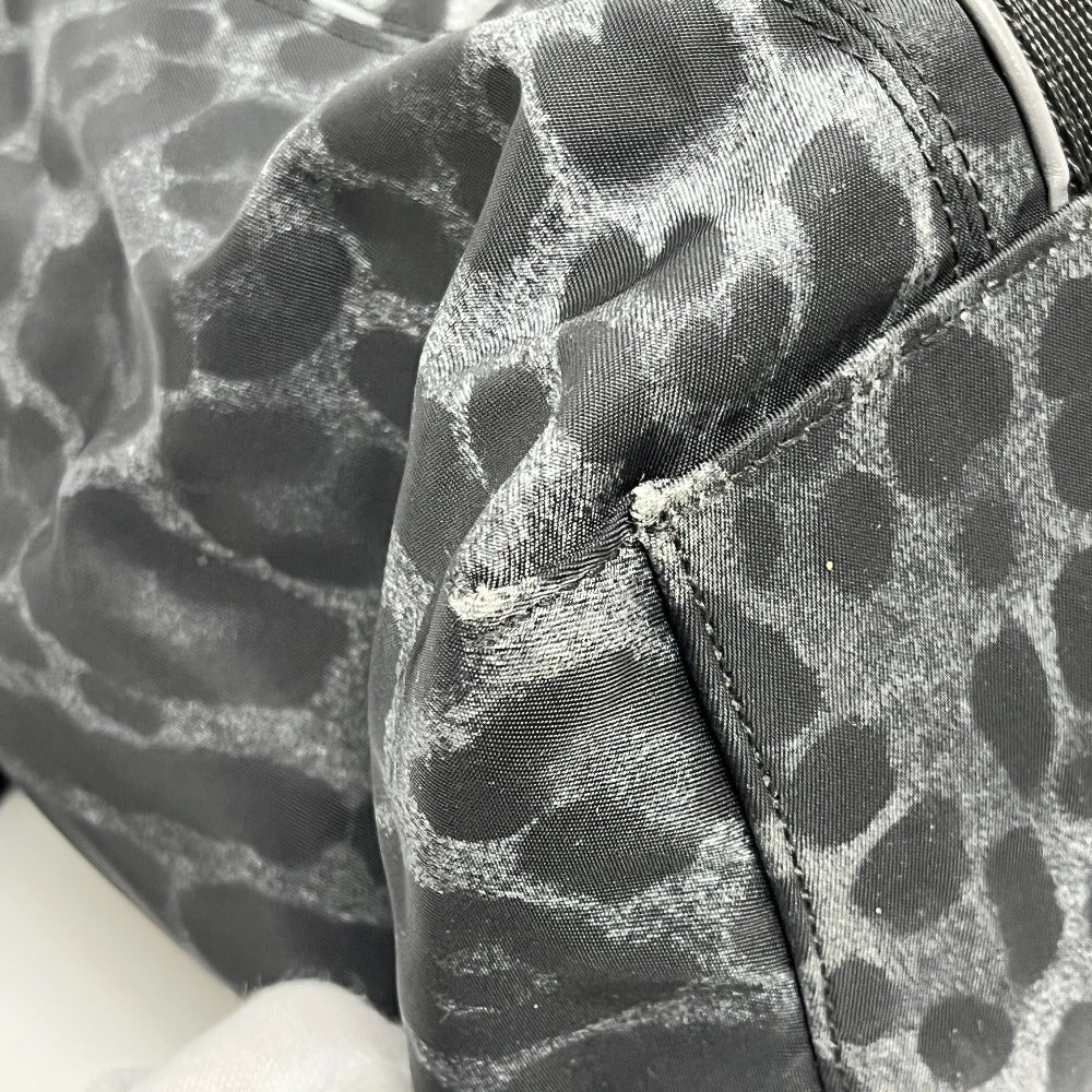 DOLCE &amp; GABBANA Leopard Print 2-Way Bag, Handbag, Shoulder Bag, Crossbody Bag, Tote Bag, Nylon/Leather, Women's, Black
