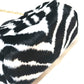 DOLCE&amp;GABBANA Zebra Sicily 2-Way Handbag/Shoulder Bag in Faux Fur, Black and White