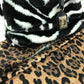 DOLCE&amp;GABBANA Zebra Sicily 2-Way Handbag/Shoulder Bag in Faux Fur, Black and White