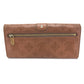 LOUIS VUITTON M58124 Mahina Clutch Amelia Bifold Long Wallet in Monogram Mahina Leather, Women's, Cognac Brown