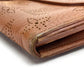 LOUIS VUITTON M58124 Mahina Clutch Amelia Bifold Long Wallet in Monogram Mahina Leather, Women's, Cognac Brown