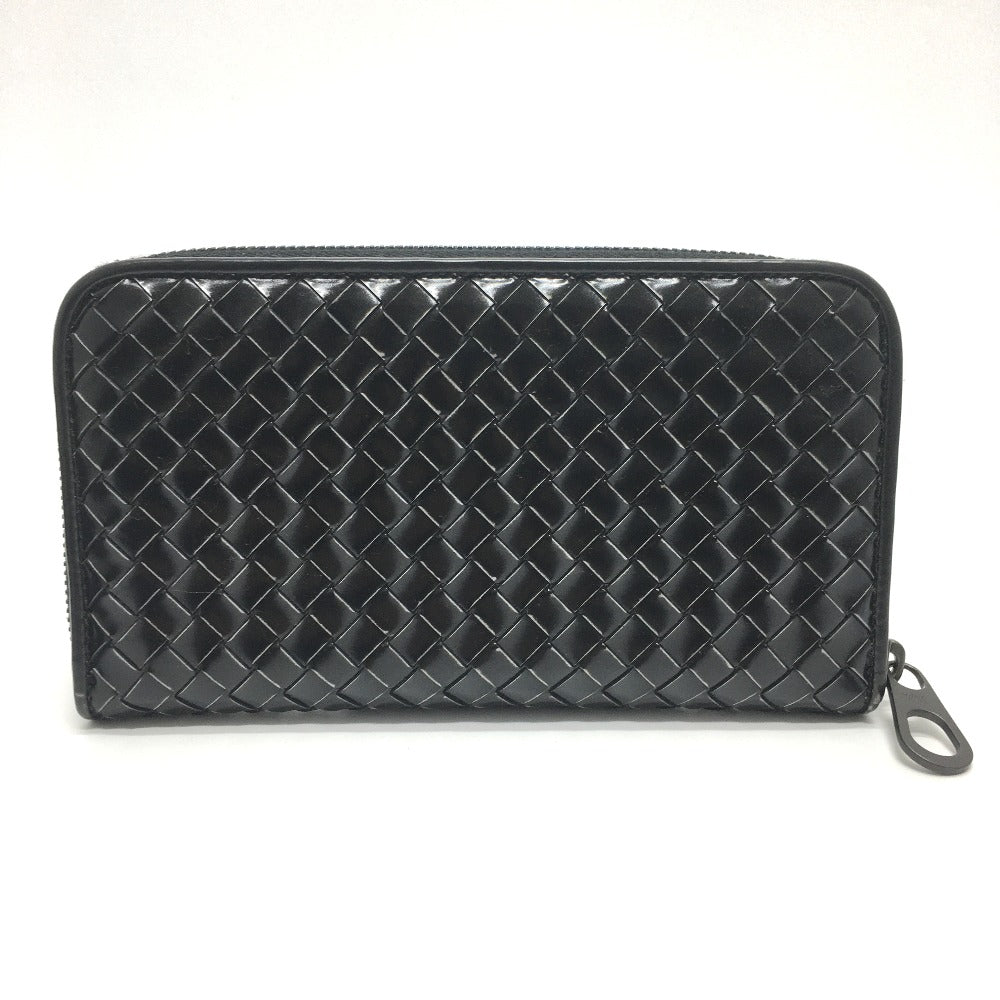 BOTTEGA VENETA 114076 イントレチャート レザー ジップアラウンドウォレット 長財布 エナメル ユニセックス - brandshop-reference