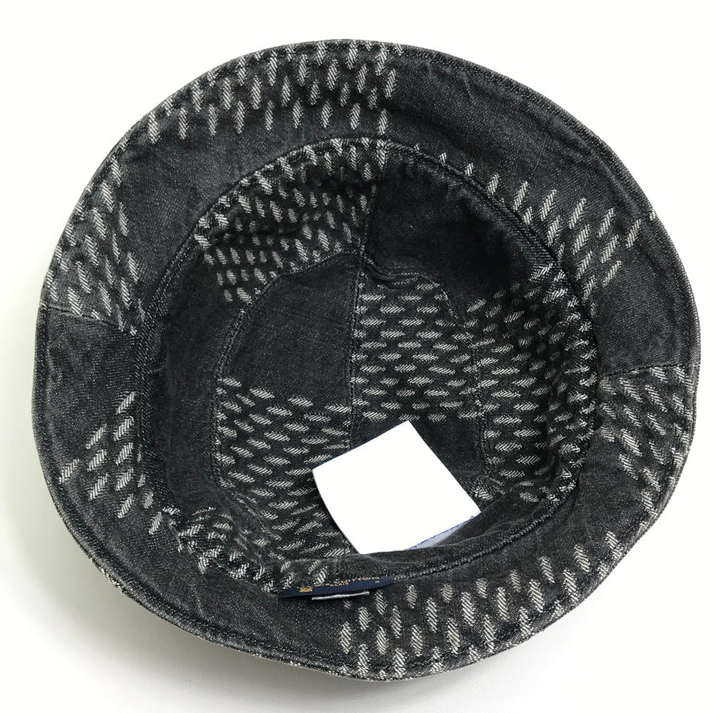 LOUIS VUITTON MP3244 Bonnet Denim Hat, LV MADE Heart, HUMANMADE Collaboration with NIGO, Cotton Hat, Men's, Noir, Black x White