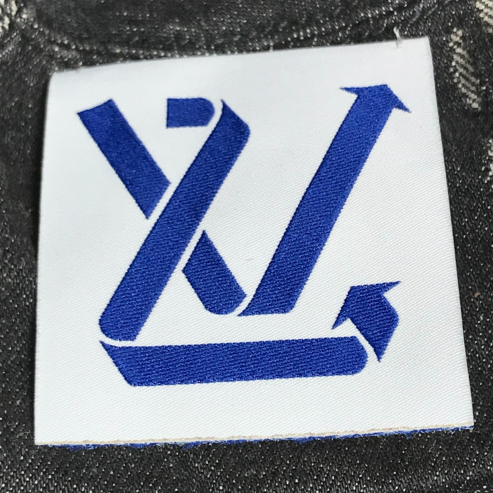 LOUIS VUITTON MP3244 Bonnet Denim Hat, LV MADE Heart, HUMANMADE Collaboration with NIGO, Cotton Hat, Men's, Noir, Black x White
