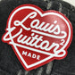 LOUIS VUITTON MP3244 Bonnet Denim Hat, LV MADE Heart, HUMANMADE Collaboration with NIGO, Cotton Hat, Men's, Noir, Black x White