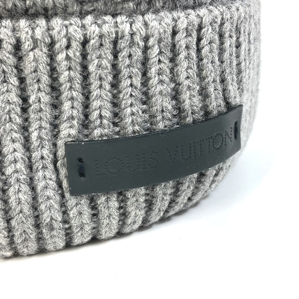 LOUIS VUITTON M74404 ビーニー ニットキャップ ダミエ ボネ ヘルシンキ 帽子 ニット帽 ウール ユニセックス グレー